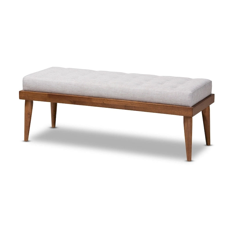 Banc en tissu de style Mid-century Carson Carrington Hjeltevad