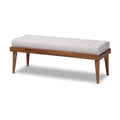Banc en tissu de style Mid-century Carson Carrington Hjeltevad