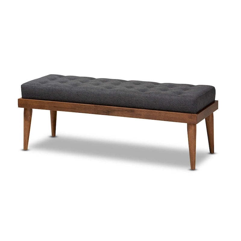 Banc en tissu de style Mid-century Carson Carrington Hjeltevad