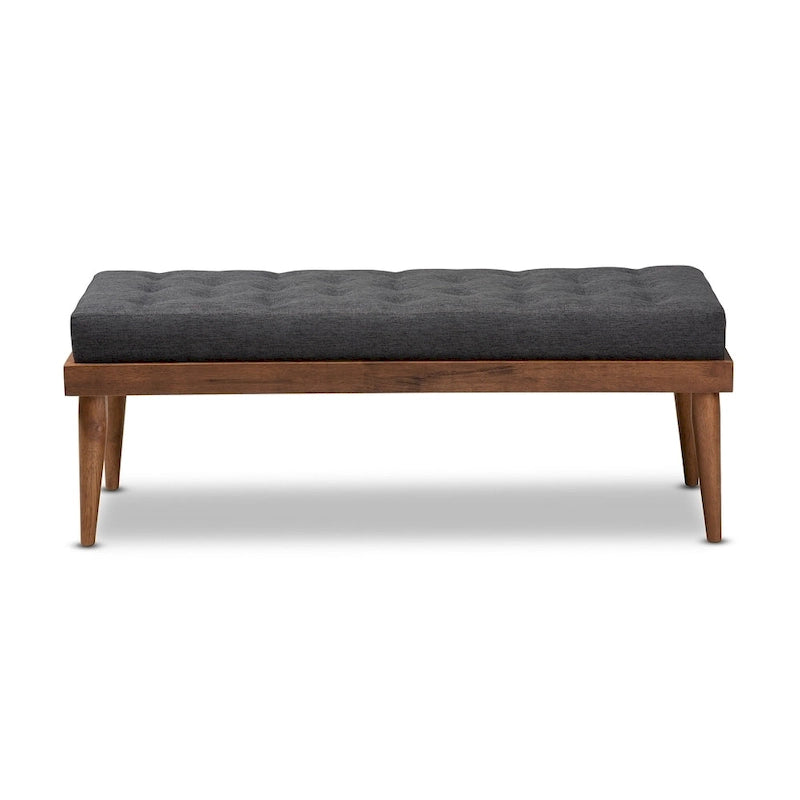 Banc en tissu de style Mid-century Carson Carrington Hjeltevad