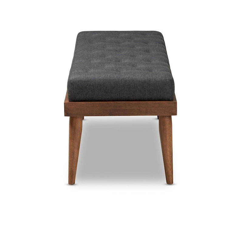 Banc en tissu de style Mid-century Carson Carrington Hjeltevad