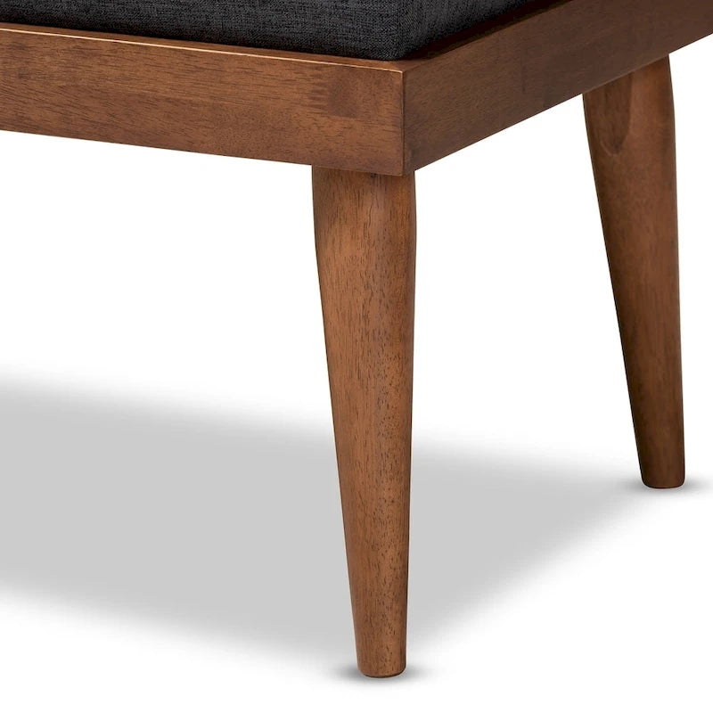 Banc en tissu de style Mid-century Carson Carrington Hjeltevad