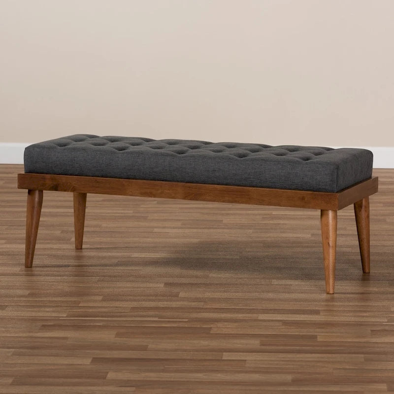 Banc en tissu de style Mid-century Carson Carrington Hjeltevad
