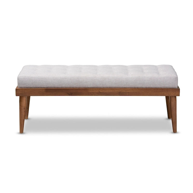 Banc en tissu de style Mid-century Carson Carrington Hjeltevad
