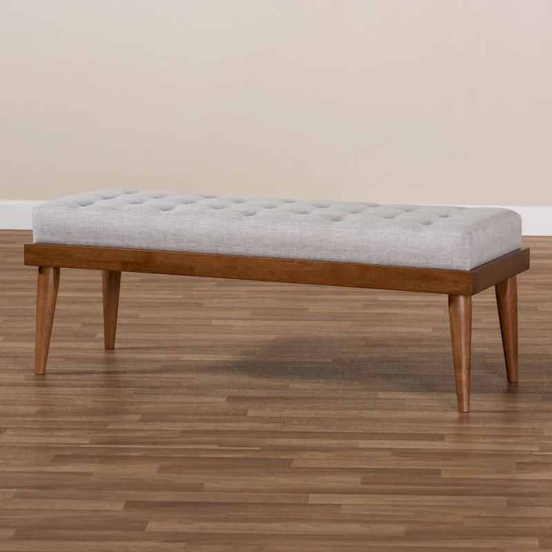 Banc en tissu de style Mid-century Carson Carrington Hjeltevad