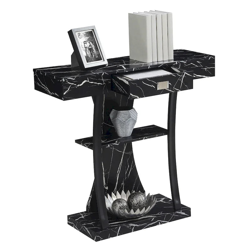 Convenience Concepts Newport Table Console Harri à 1 Tiroir avec Étagères