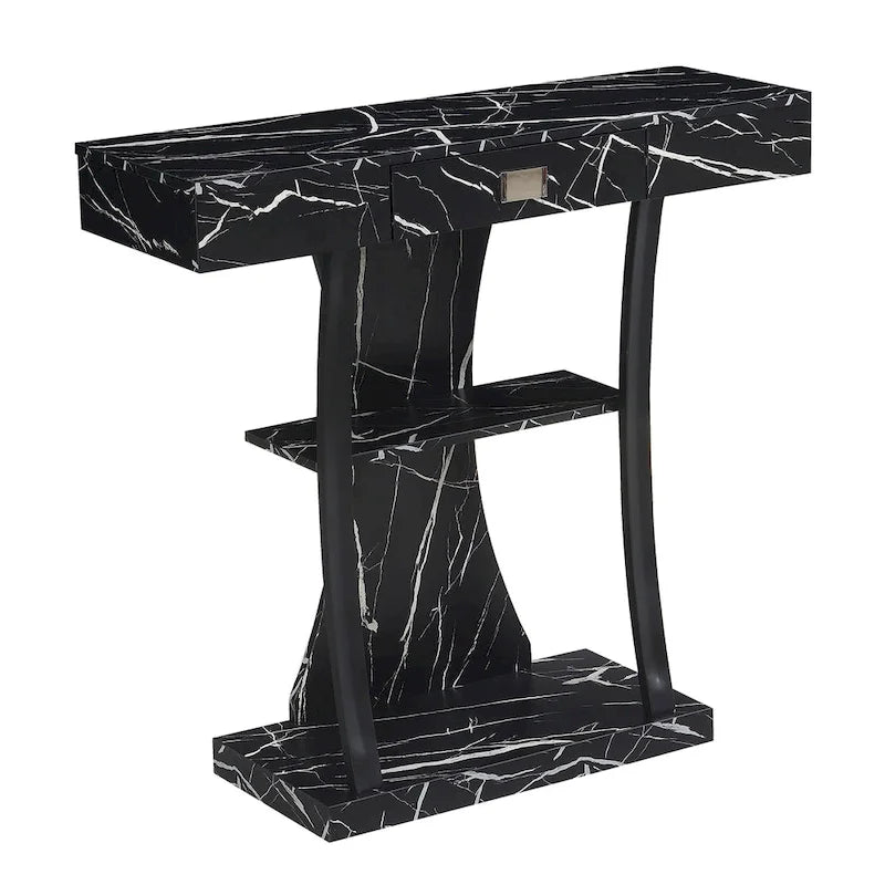 Convenience Concepts Newport Table Console Harri à 1 Tiroir avec Étagères