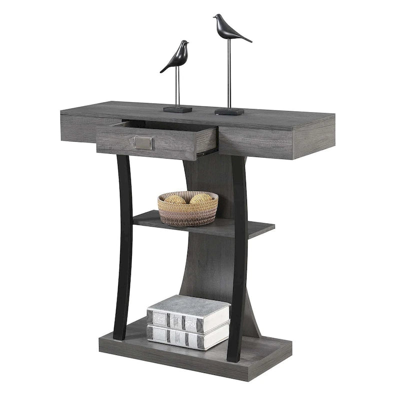 Convenience Concepts Newport Table Console Harri à 1 Tiroir avec Étagères
