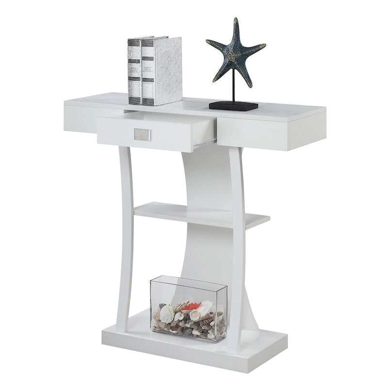 Convenience Concepts Newport Table Console Harri à 1 Tiroir avec Étagères