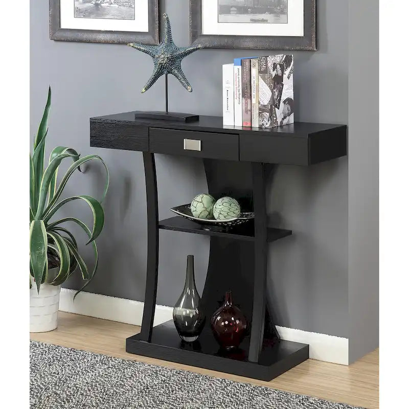 Convenience Concepts Newport Table Console Harri à 1 Tiroir avec Étagères