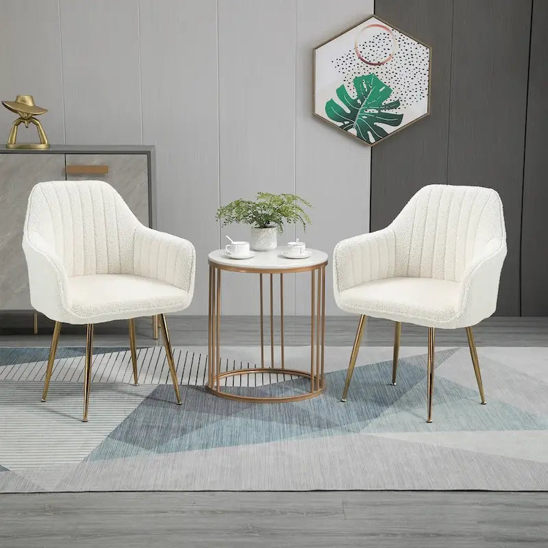 AVAWING Chaises d'appoint avec accoudoirs, lot de 2 chaises de salle à manger rembourrées en velours
