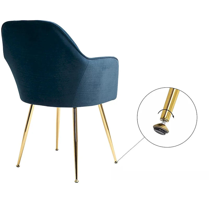 AVAWING Chaises d'appoint avec accoudoirs, lot de 2 chaises de salle à manger rembourrées en velours