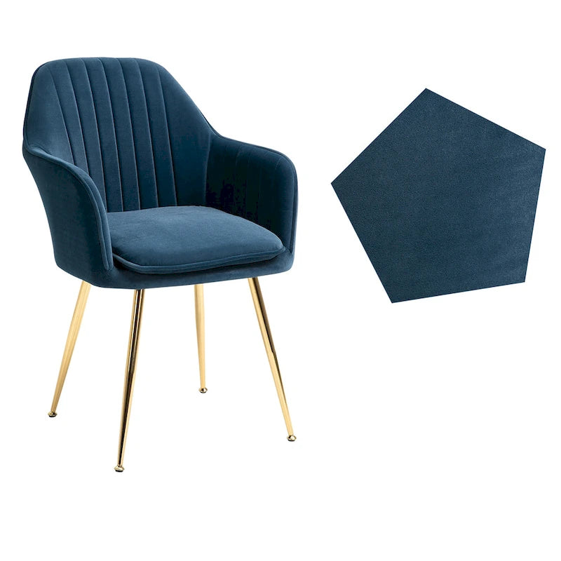 AVAWING Chaises d'appoint avec accoudoirs, lot de 2 chaises de salle à manger rembourrées en velours