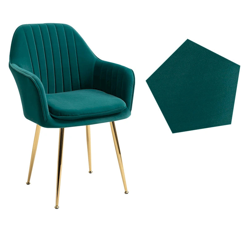 AVAWING Chaises d'appoint avec accoudoirs, lot de 2 chaises de salle à manger rembourrées en velours