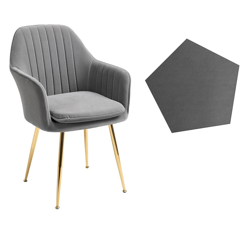 AVAWING Chaises d'appoint avec accoudoirs, lot de 2 chaises de salle à manger rembourrées en velours