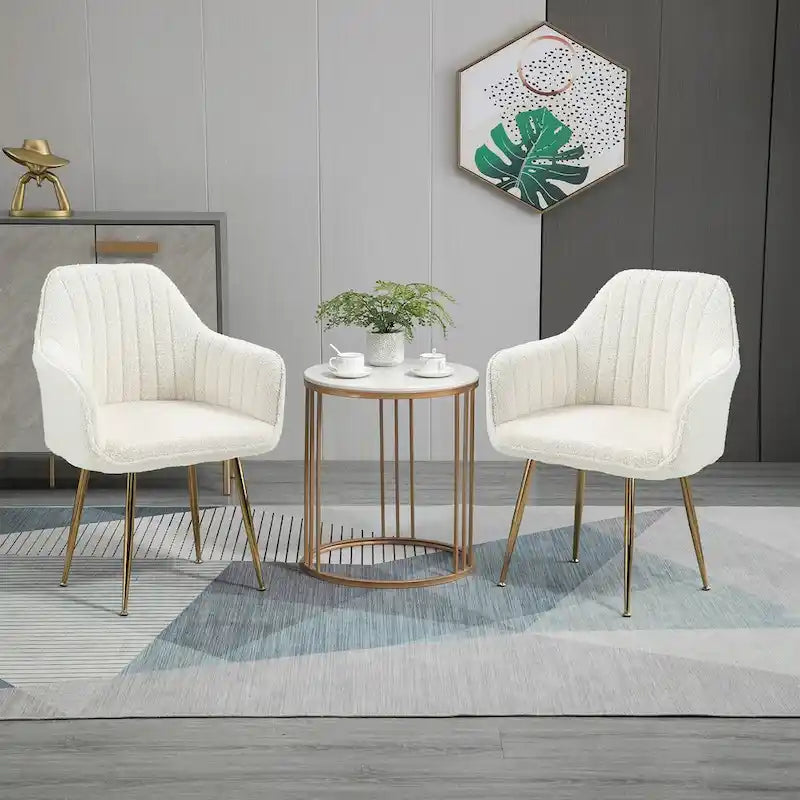 AVAWING Chaises d'appoint avec accoudoirs, lot de 2 chaises de salle à manger rembourrées en velours