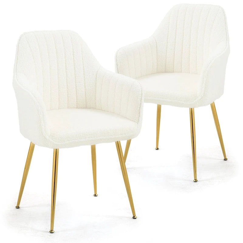 AVAWING Chaises d'appoint avec accoudoirs, lot de 2 chaises de salle à manger rembourrées en velours