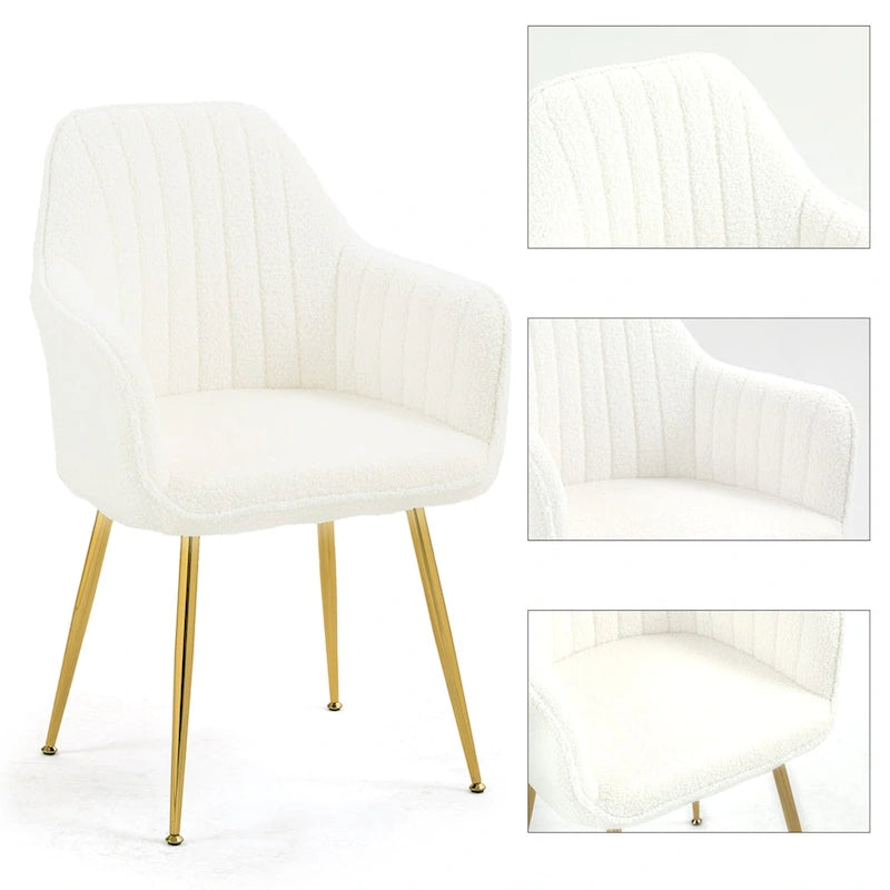 AVAWING Chaises d'appoint avec accoudoirs, lot de 2 chaises de salle à manger rembourrées en velours