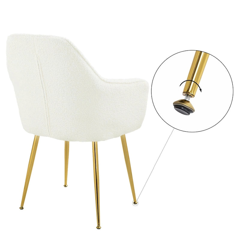 AVAWING Chaises d'appoint avec accoudoirs, lot de 2 chaises de salle à manger rembourrées en velours