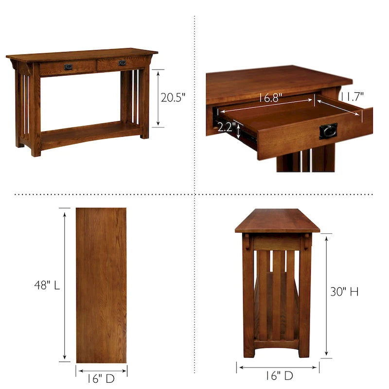 Table console Mission Leick Home 8233 pour entrée