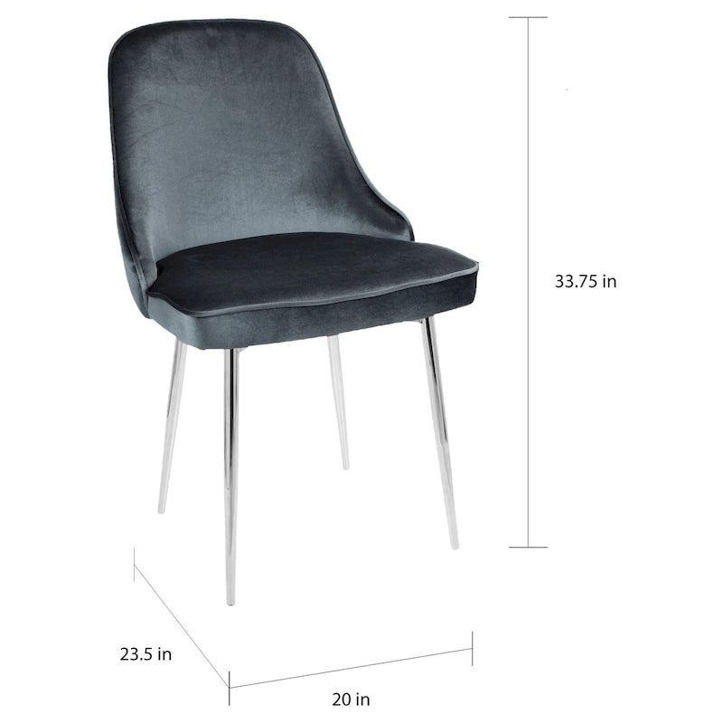 Chaise de salle à manger contemporaine LumiSource Marcel (ensemble de 2)