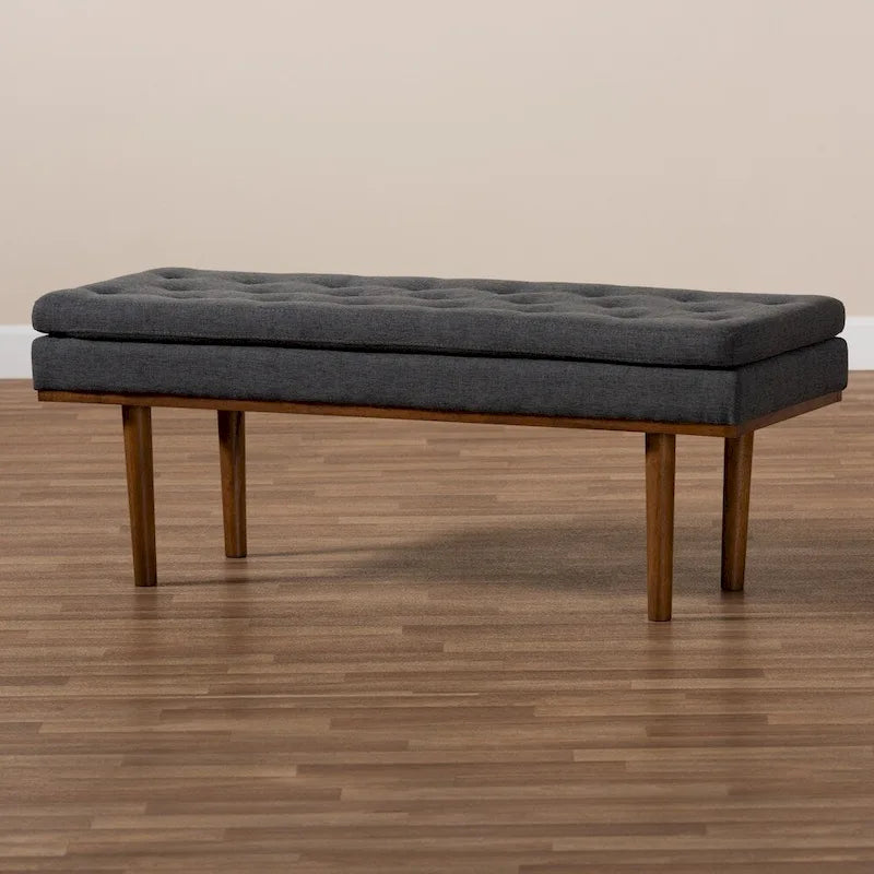 Banc rembourré Carson Carrington Ufas de style moderne du milieu du siècle