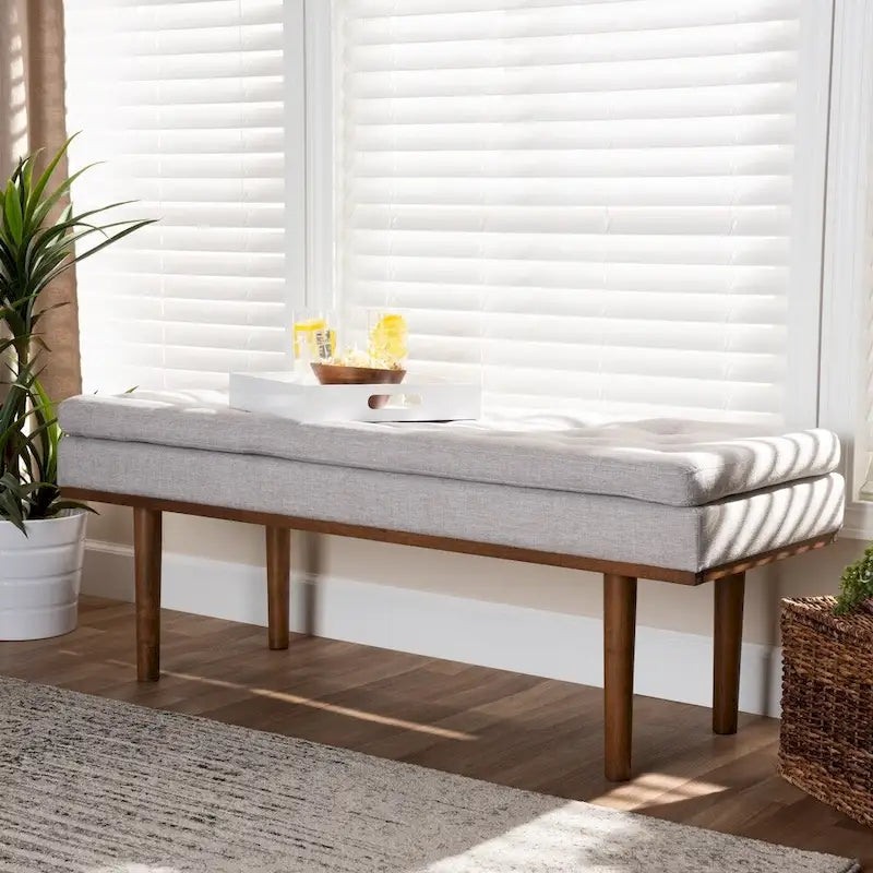 Banc rembourré Carson Carrington Ufas de style moderne du milieu du siècle