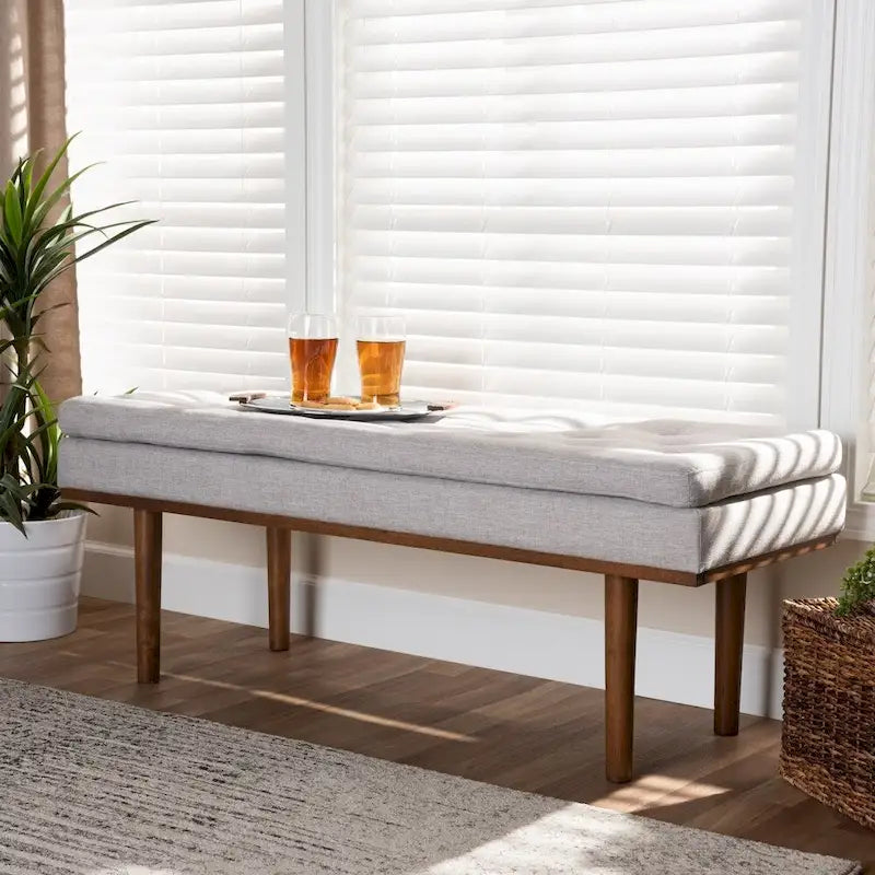 Banc rembourré Carson Carrington Ufas de style moderne du milieu du siècle
