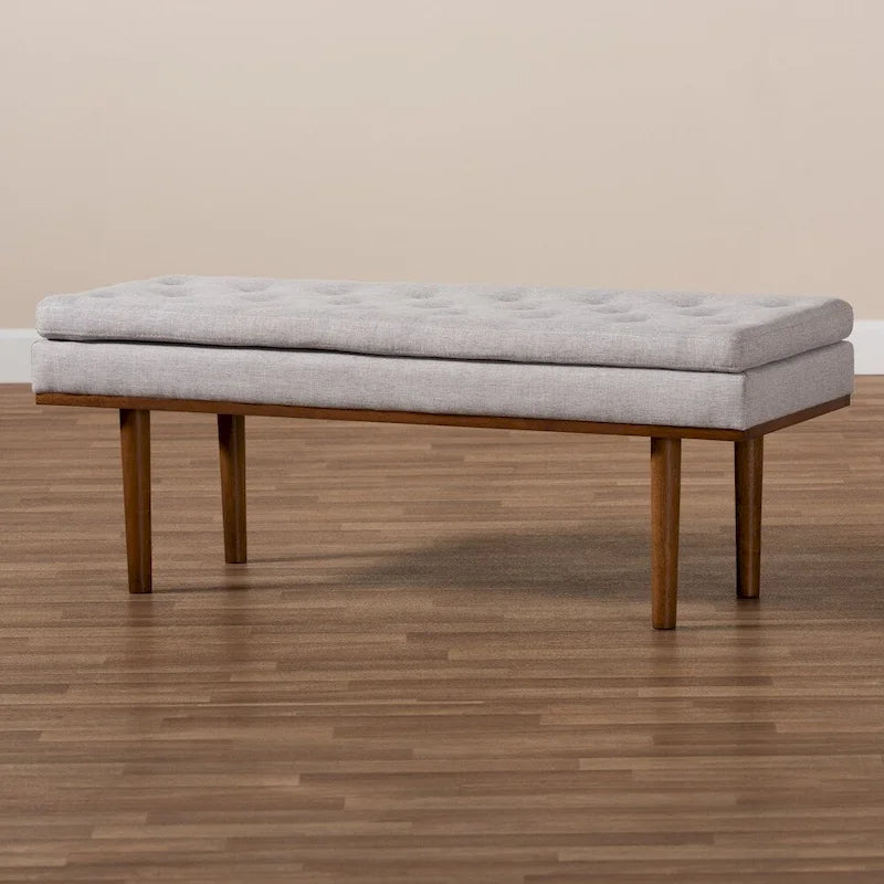Banc rembourré Carson Carrington Ufas de style moderne du milieu du siècle