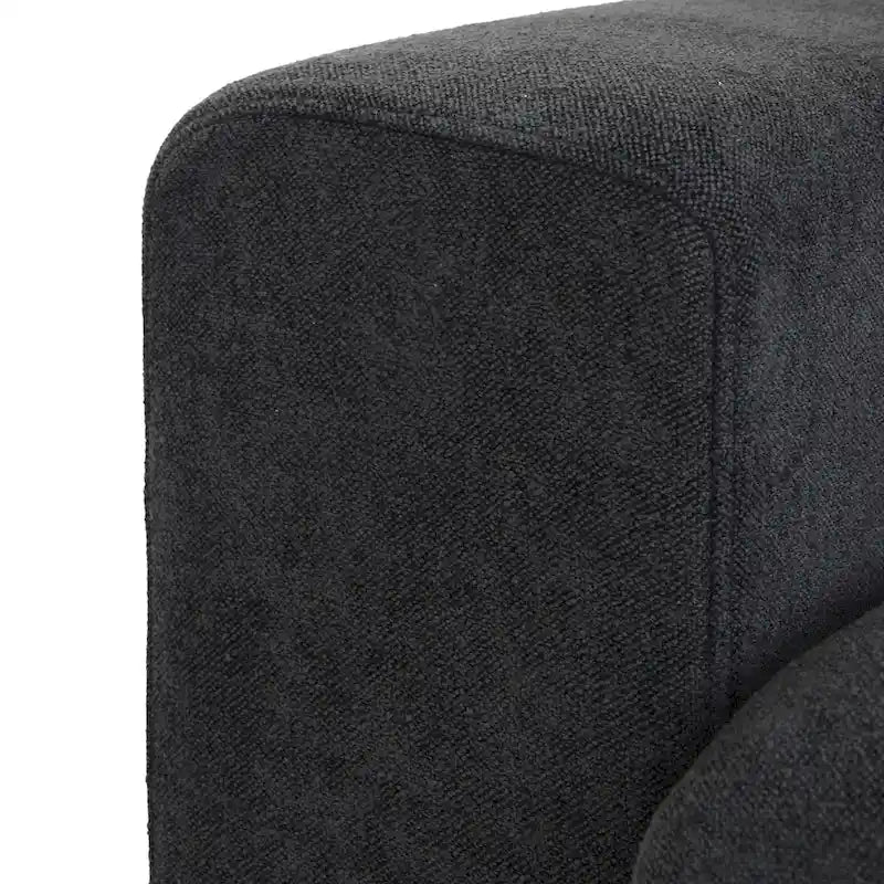 Canapé sectionnel modulable en lin en forme de U avec plusieurs coussins