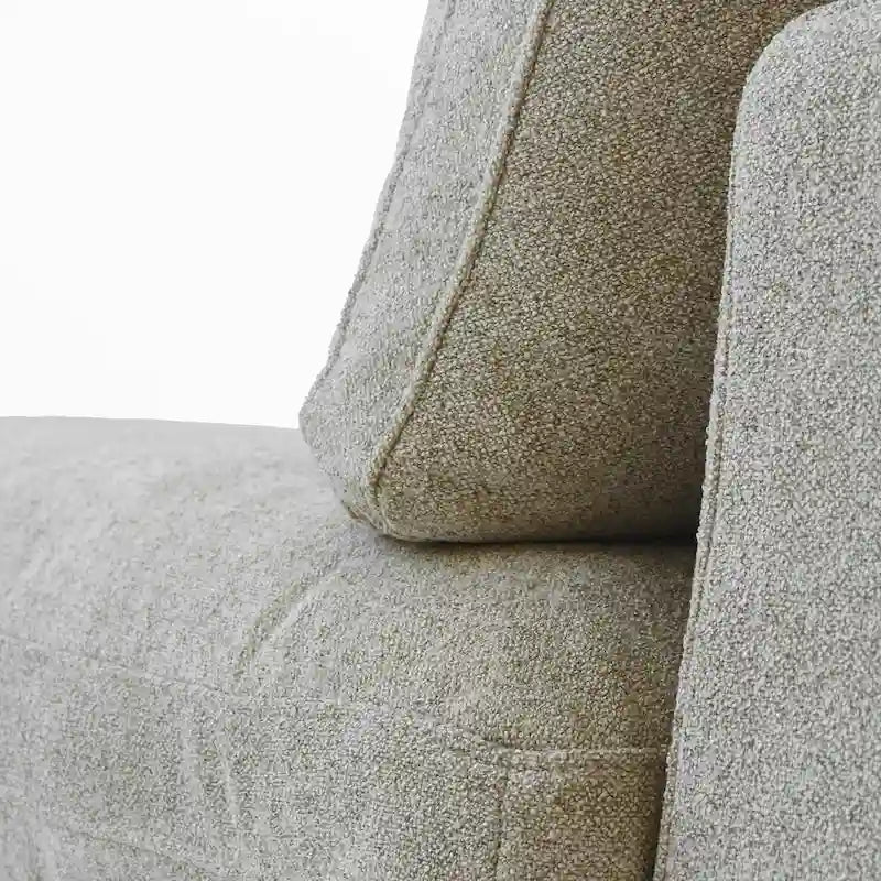 Canapé sectionnel modulable en lin en forme de U avec plusieurs coussins