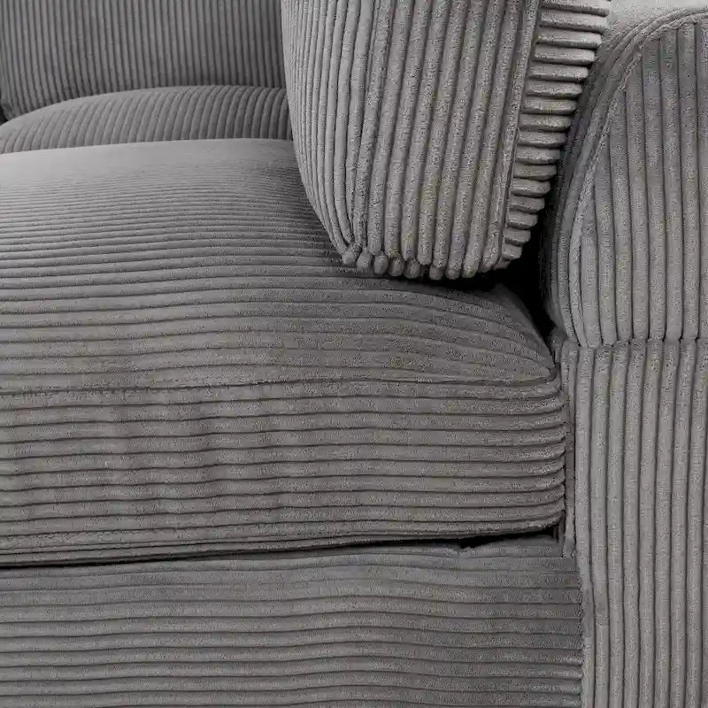 Canapé d'angle modulable avec ottoman en forme de L pour salon, bureau