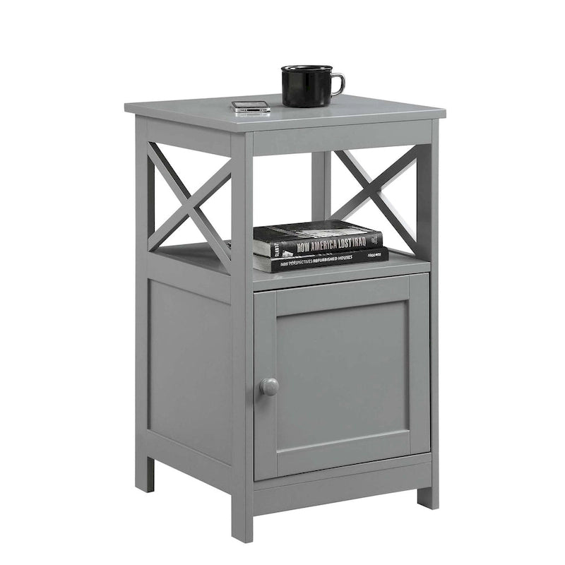 Table d'appoint Oxford de Convenience Concepts avec meuble de rangement et étagère