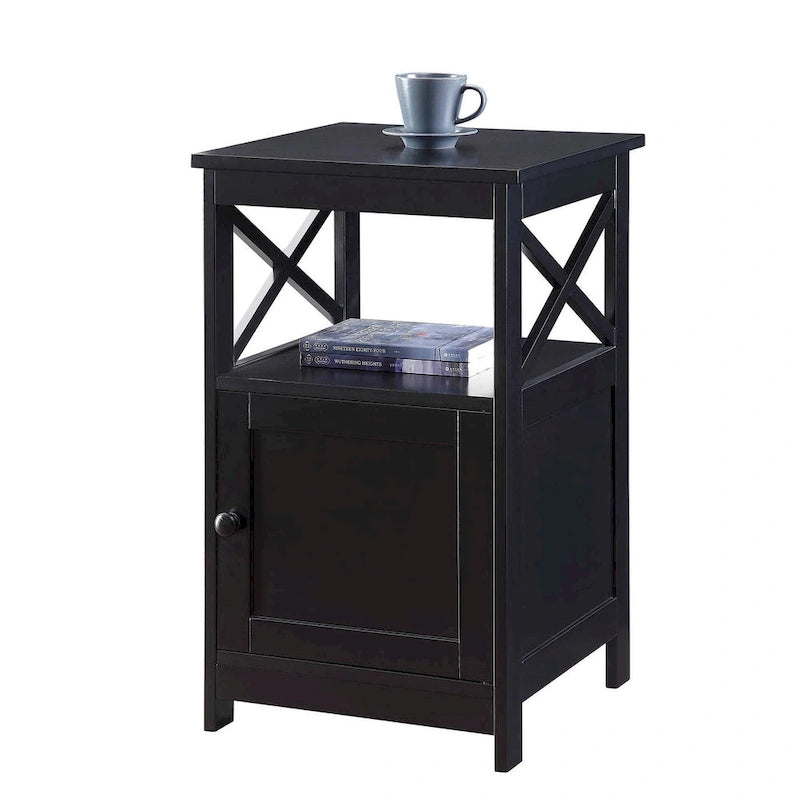 Table d'appoint Oxford de Convenience Concepts avec meuble de rangement et étagère