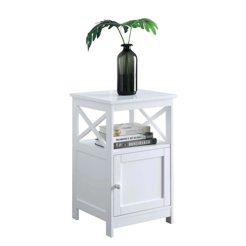 Table d'appoint Oxford de Convenience Concepts avec meuble de rangement et étagère