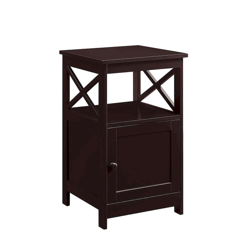 Table d'appoint Oxford de Convenience Concepts avec meuble de rangement et étagère