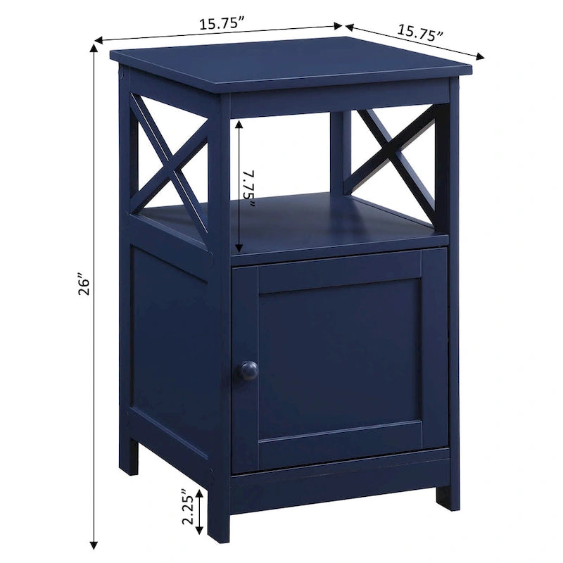 Table d'appoint Oxford de Convenience Concepts avec meuble de rangement et étagère