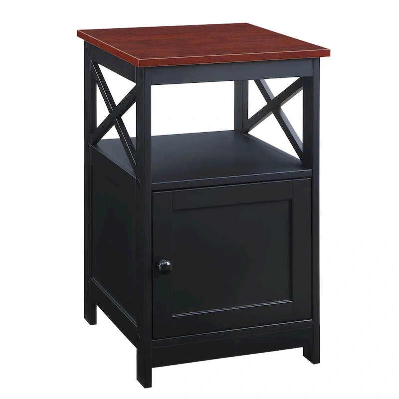 Table d'appoint Oxford de Convenience Concepts avec meuble de rangement et étagère