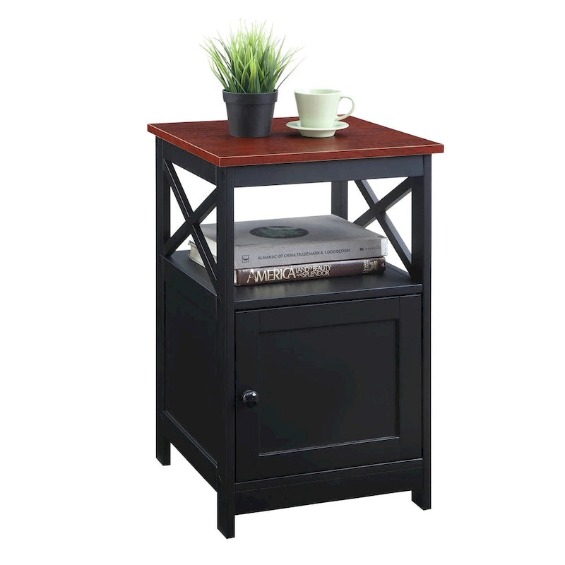 Table d'appoint Oxford de Convenience Concepts avec meuble de rangement et étagère