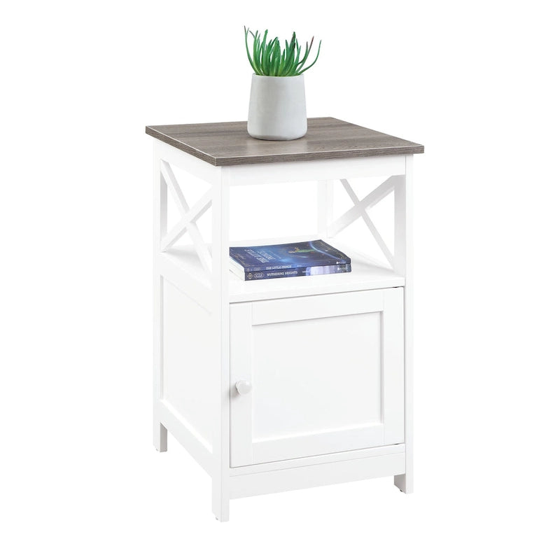 Table d'appoint Oxford de Convenience Concepts avec meuble de rangement et étagère