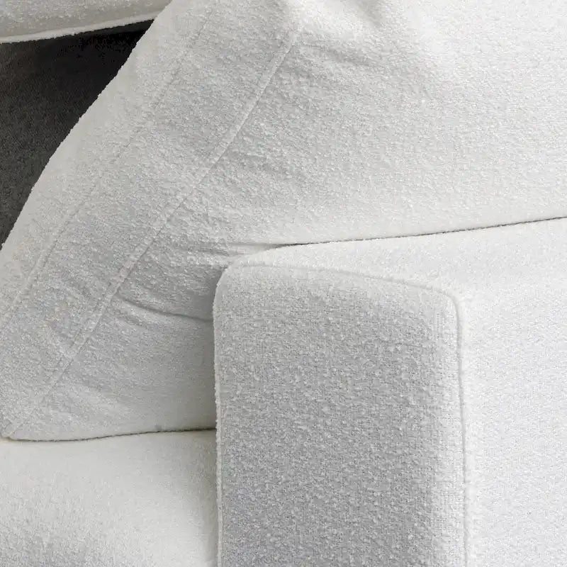 Canapé sectionnel de 80 po en lin avec revêtement en tissu