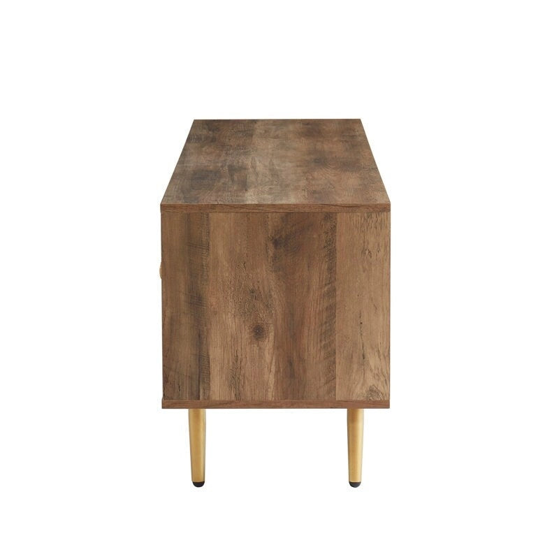 Meuble TV 150 cm pour téléviseur 65 pouces, console média de centre de divertissement classique - 150 x 39,4 x 53,1 cm (LxPxH)