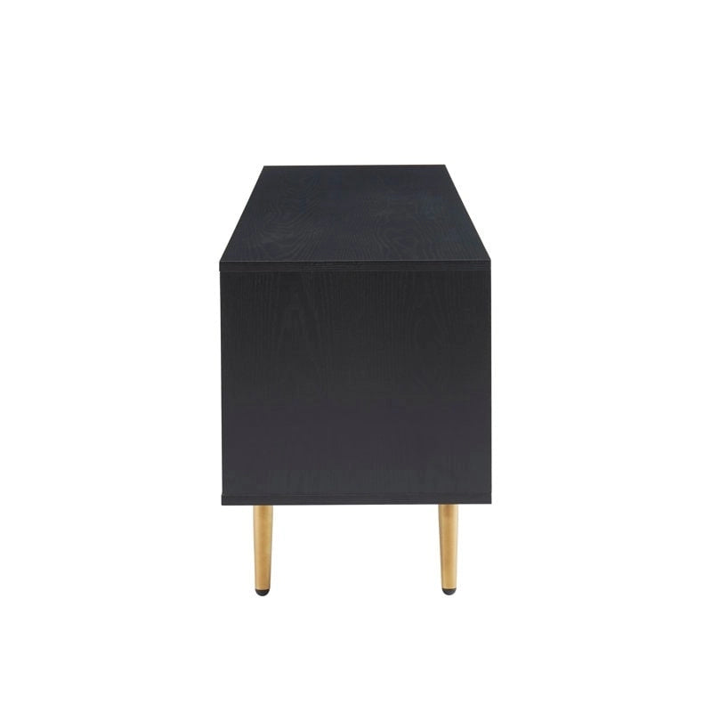 Meuble TV 150 cm pour téléviseur 65 pouces, console média de centre de divertissement classique - 150 x 39,4 x 53,1 cm (LxPxH)