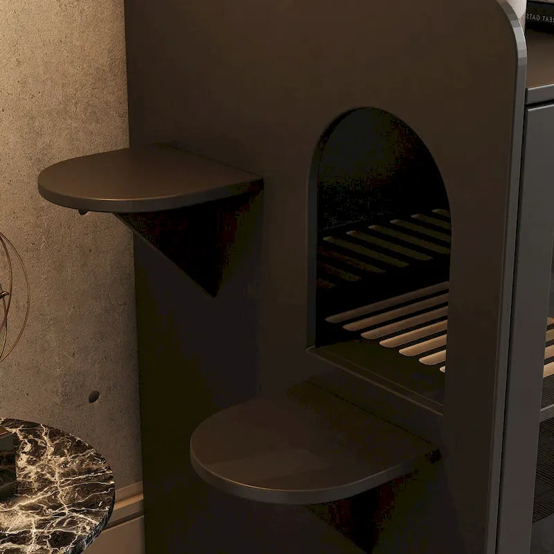 Meuble pour litière de chat avec étagère de rangement 40"