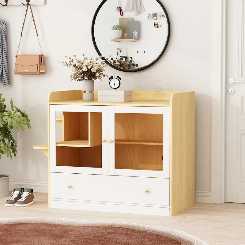 Meuble pour litière de chat avec étagère de rangement 40"