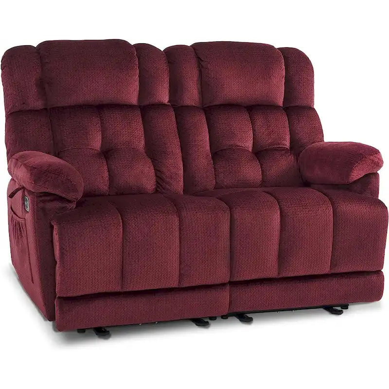 Canapé inclinable électrique MCombo avec fonction chauffage et massage, en tissu 6237