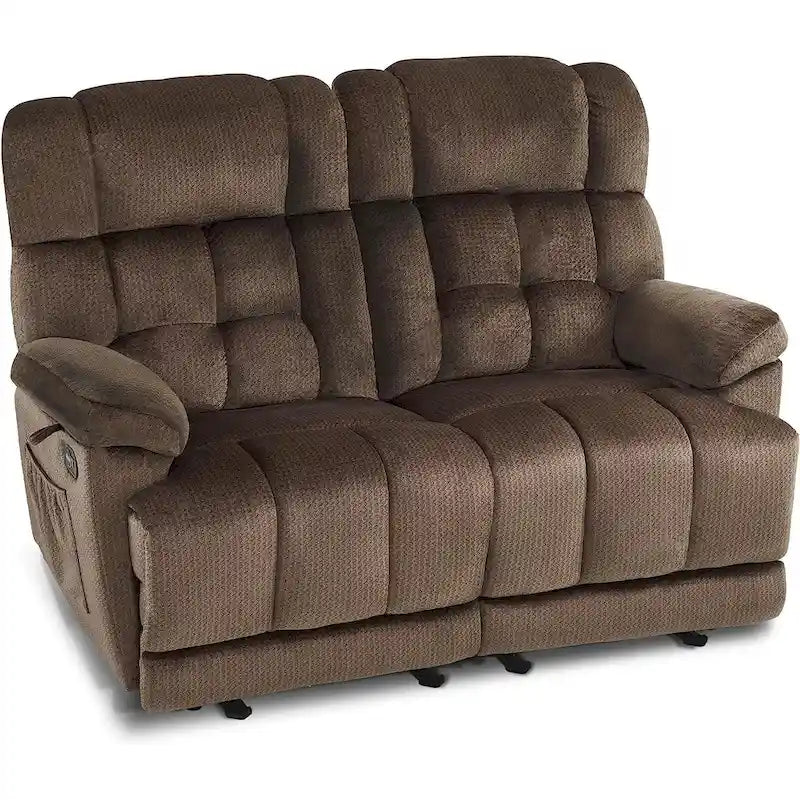 Canapé inclinable électrique MCombo avec fonction chauffage et massage, en tissu 6237