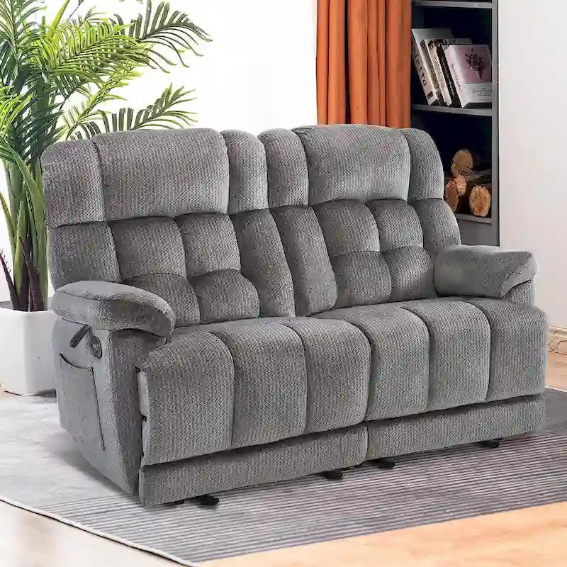 Canapé inclinable électrique MCombo avec fonction chauffage et massage, en tissu 6237