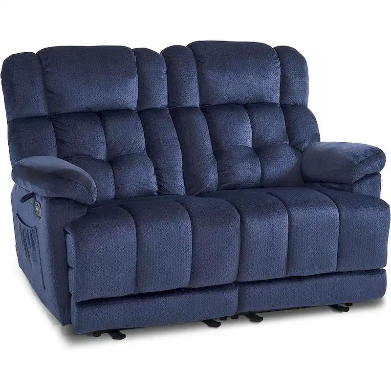 Canapé inclinable électrique MCombo avec fonction chauffage et massage, en tissu 6237