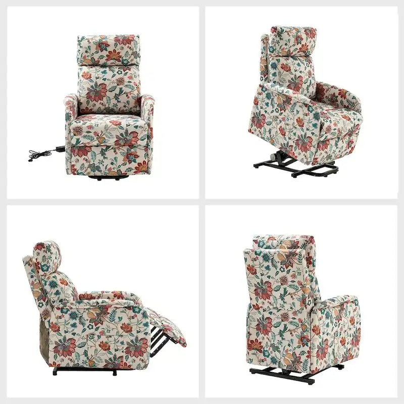 Fauteuil inclinable Elisa Power avec assistance au levage et base en métal